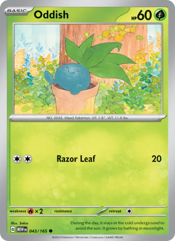 Oddish, Pokémon card