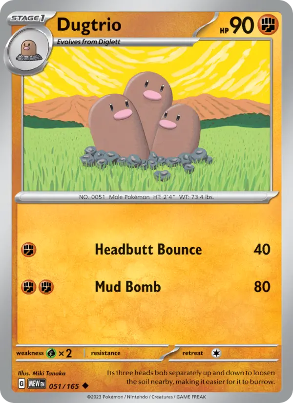 Dugtrio, Pokémon card