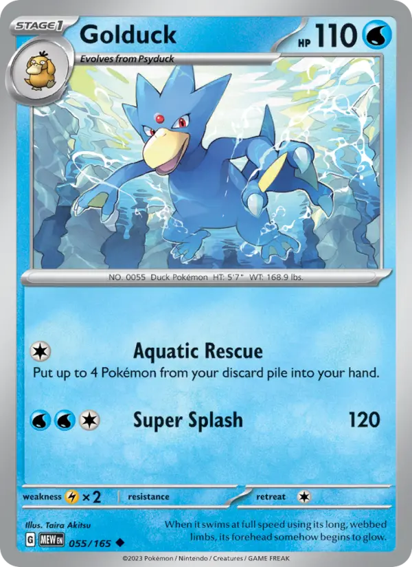 Golduck, Pokémon card
