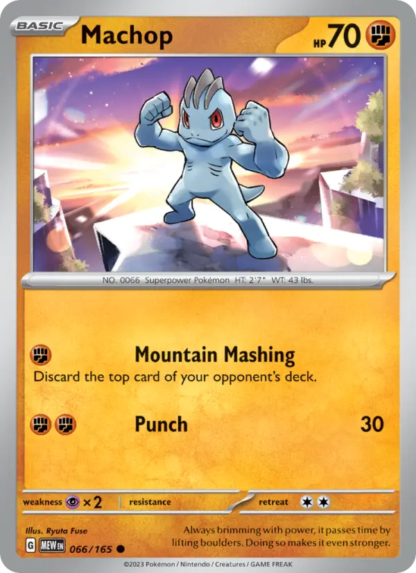 Machop, Pokémon card