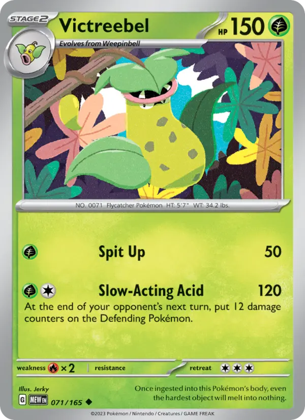 Victreebel, Pokémon card
