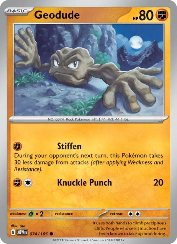 Geodude, Pokémon card