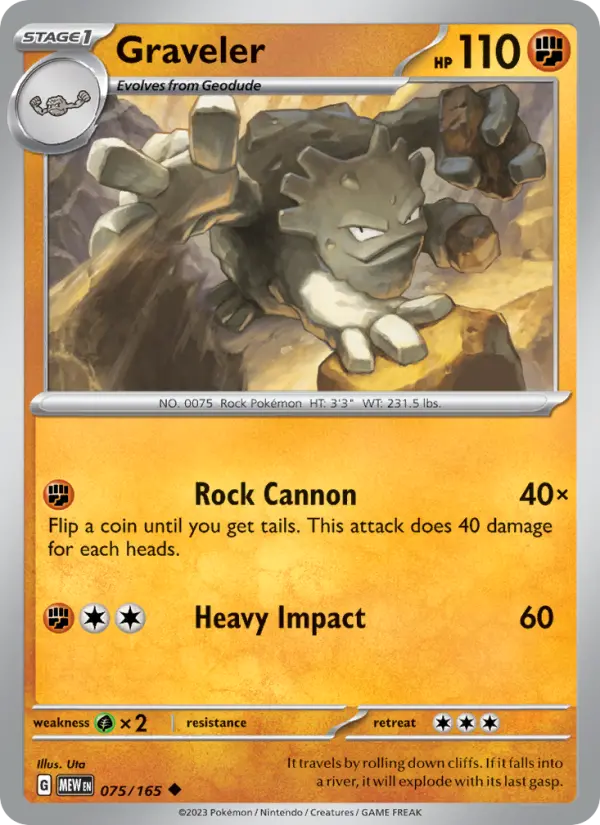 Graveler, Pokémon card
