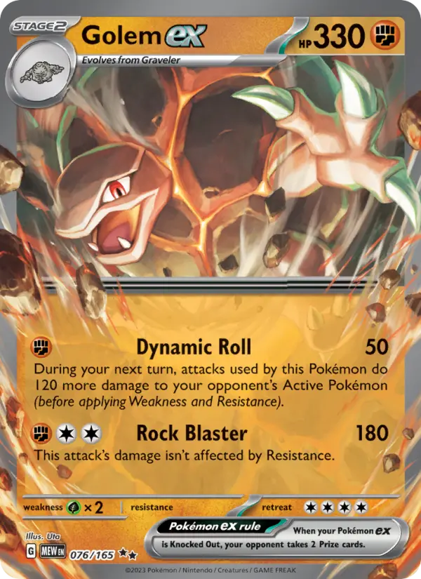 Golem ex, Pokémon card