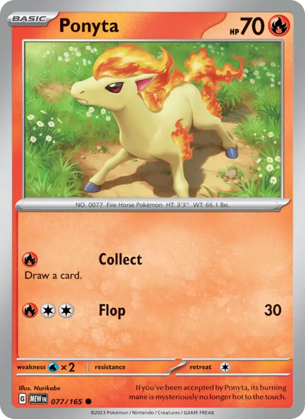 Ponyta, Pokémon card
