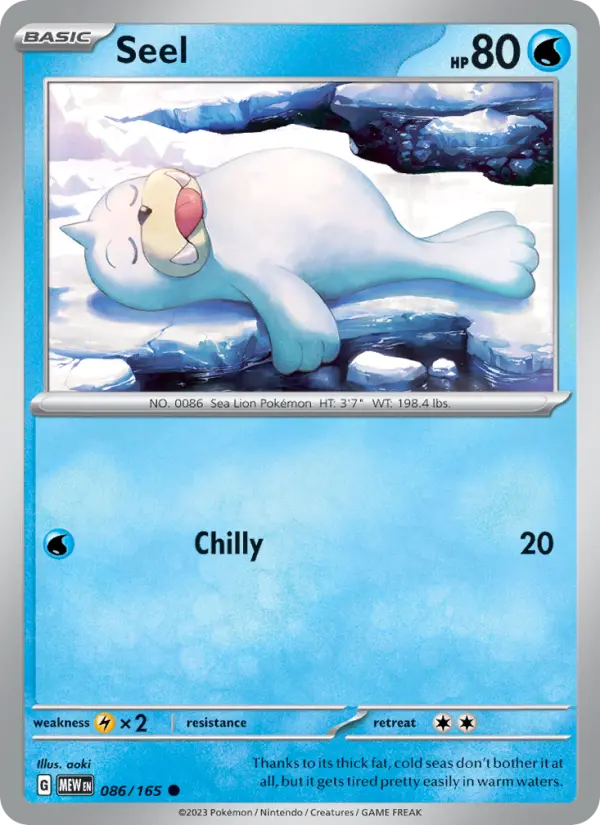 Seel, Pokémon card
