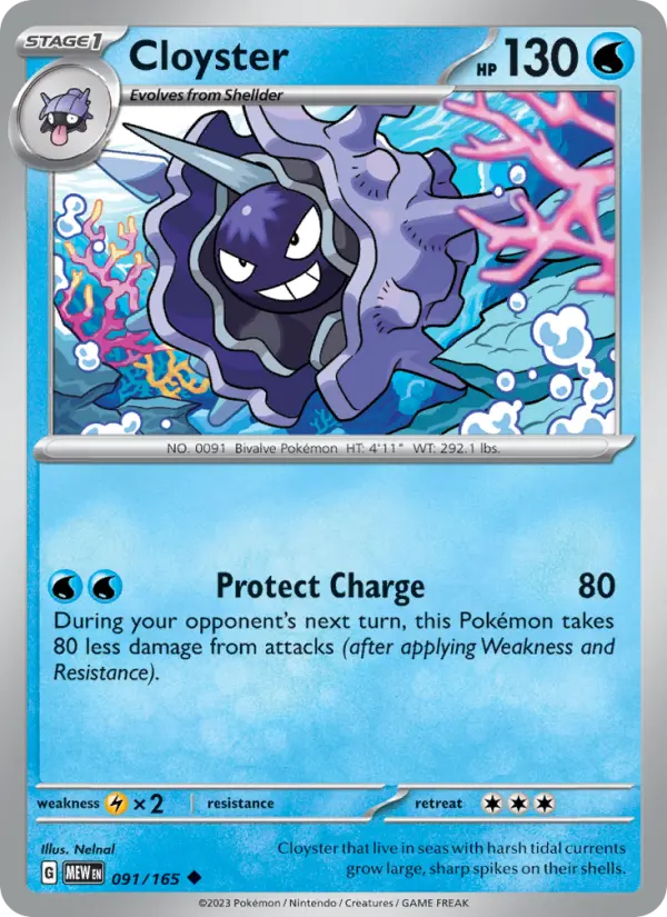 Cloyster, Pokémon card