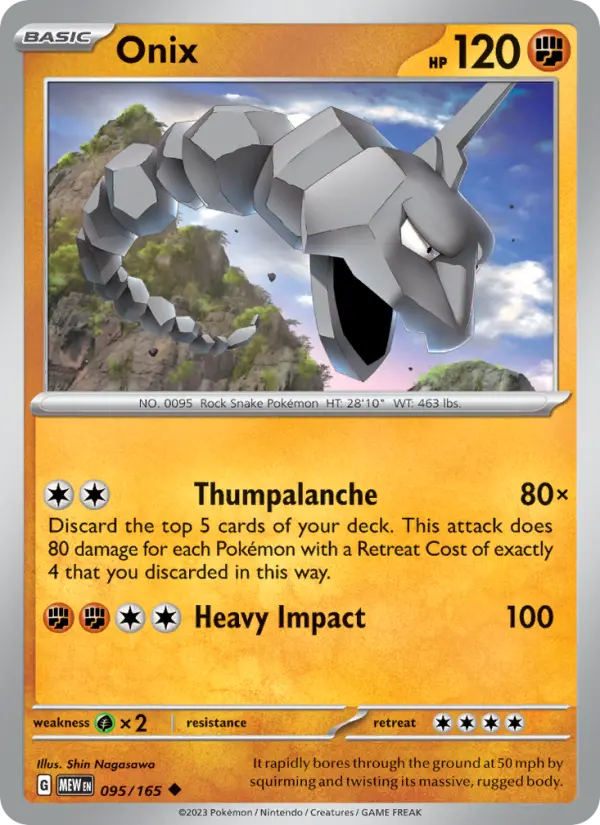 Onix, Pokémon card