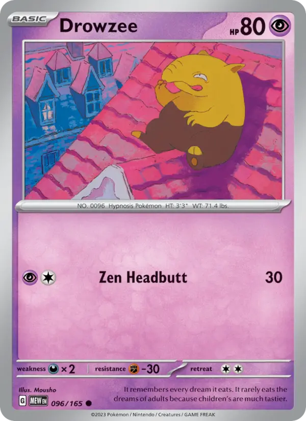 Drowzee, Pokémon card