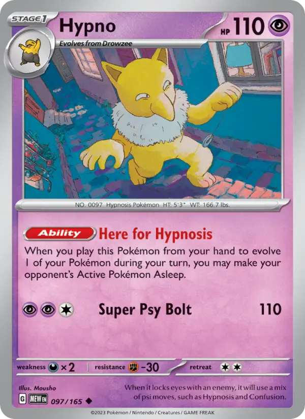 Hypno, Pokémon card