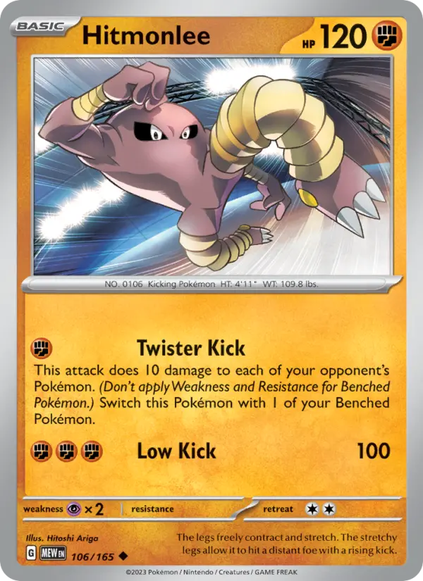 Hitmonlee, Pokémon card