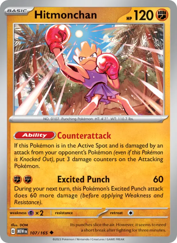 Hitmonchan, Pokémon card