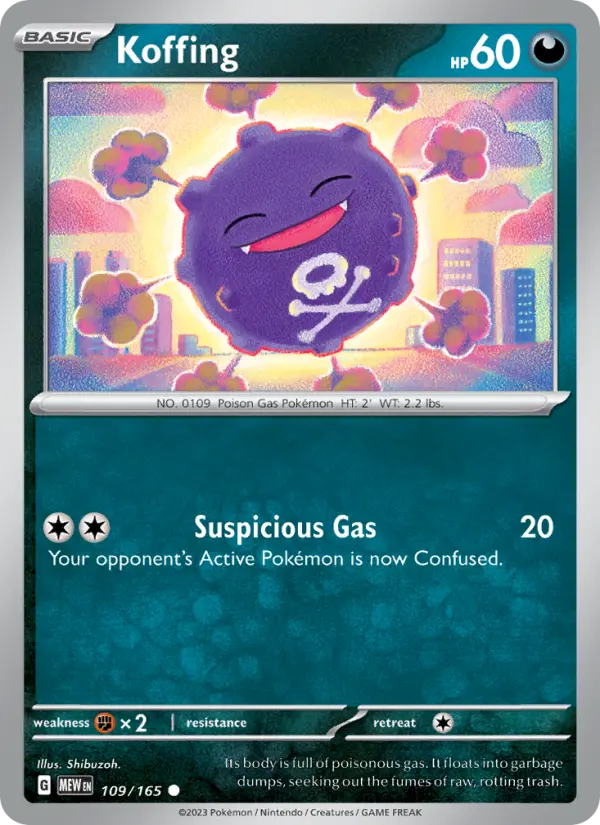 Koffing, Pokémon card