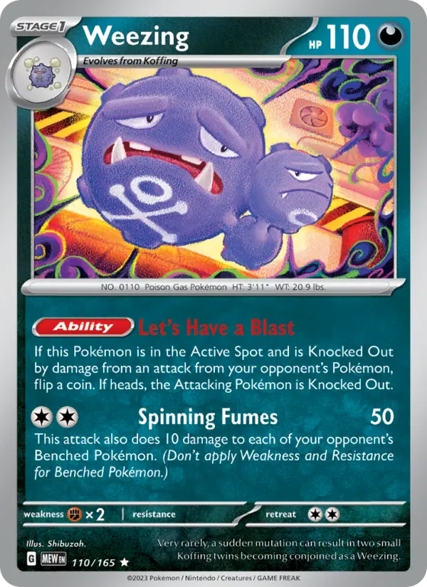 Weezing, Pokémon card