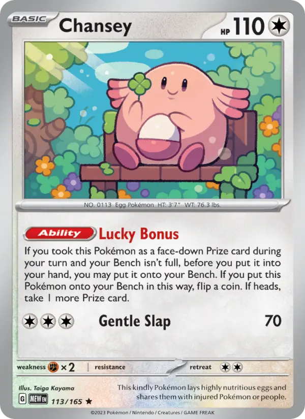 Chansey, Pokémon card