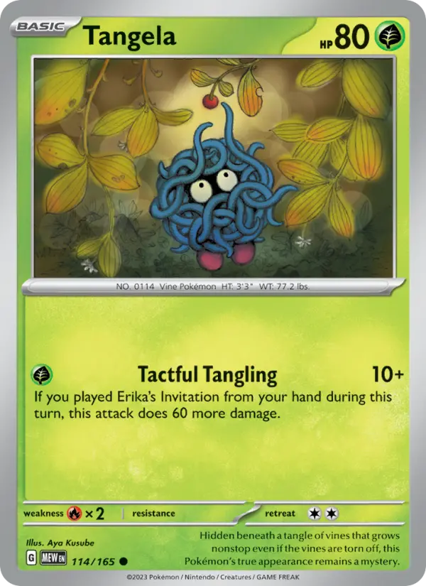 Tangela, Pokémon card