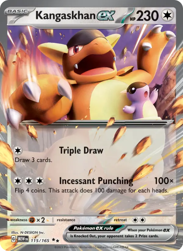 Kangaskhan ex, Pokémon card