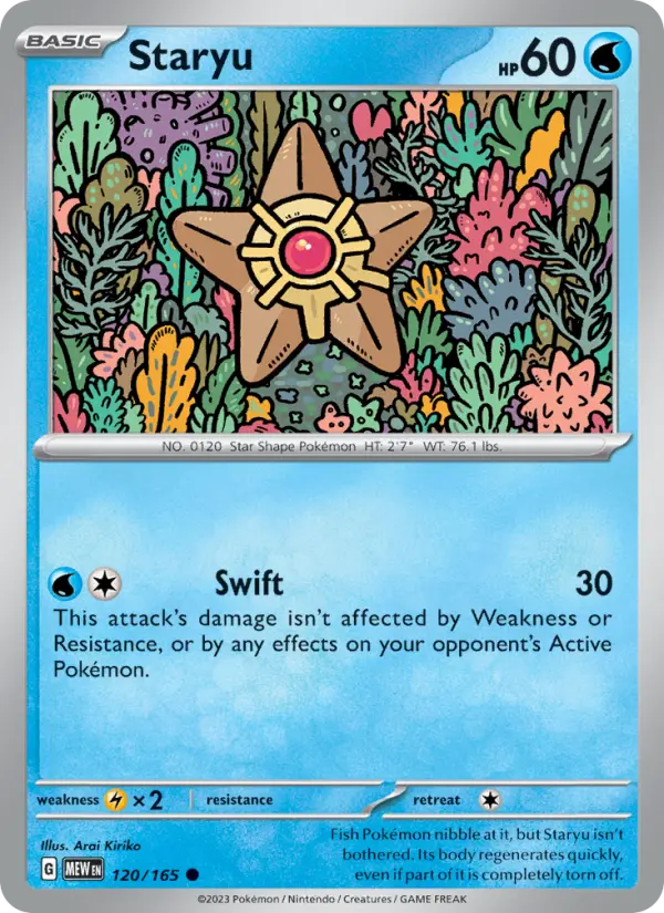 Staryu, Pokémon card