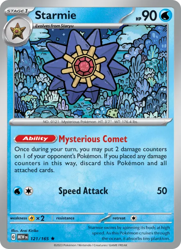 Starmie, Pokémon card