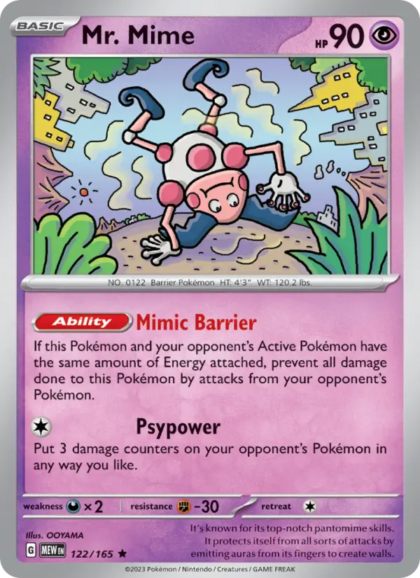 Mr. Mime, Pokémon card
