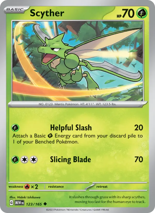 Scyther, Pokémon card