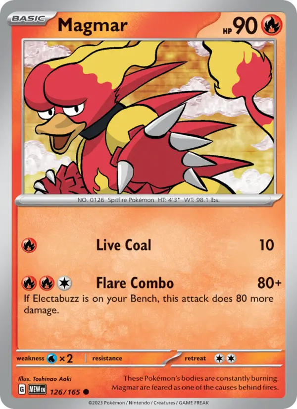 Magmar, Pokémon card