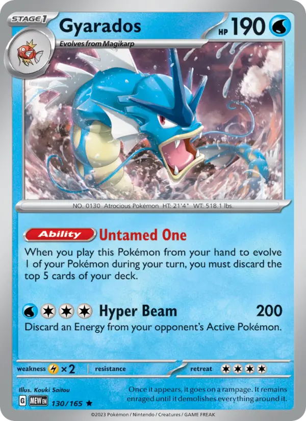 Gyarados, Pokémon card