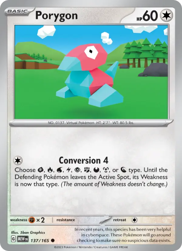 Porygon, Pokémon card
