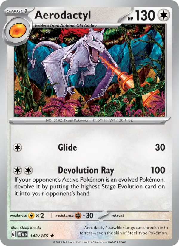 Aerodactyl, Pokémon card