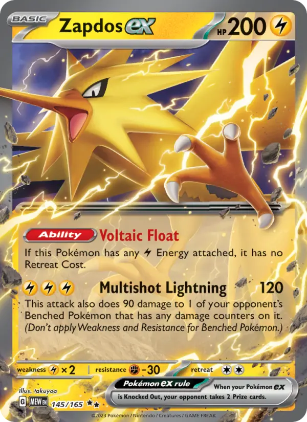 Zapdos ex, Pokémon card