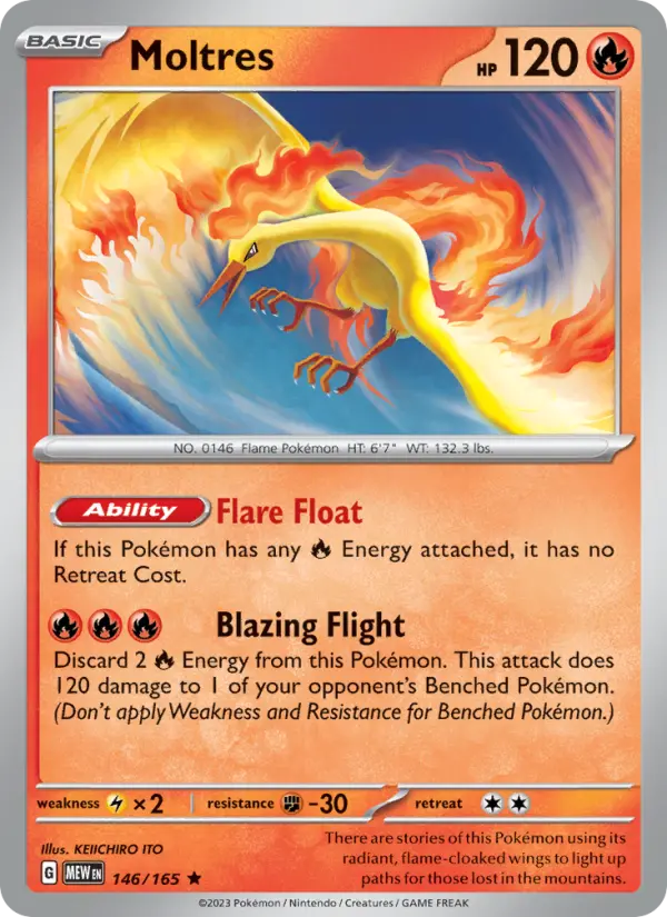 Moltres, Pokémon card