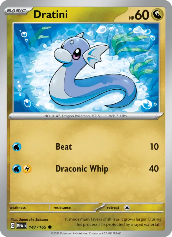 Dratini, Pokémon card