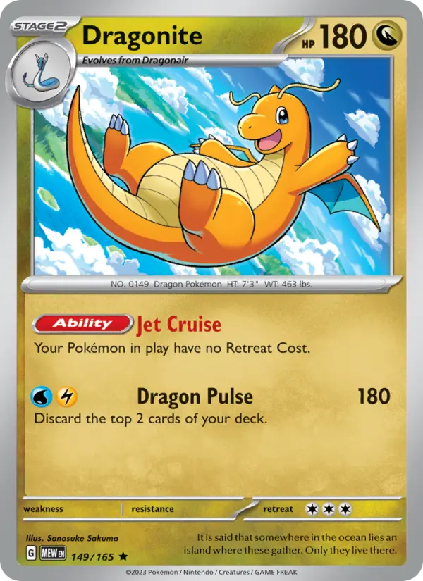 Dragonite, Pokémon card