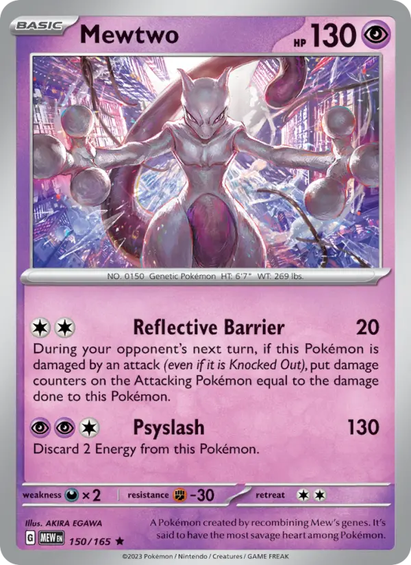 Mewtwo, Pokémon card