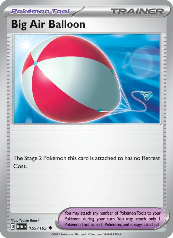 Big Air Balloon, Pokémon card