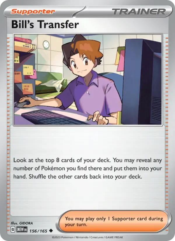 Bill's Transfer, Pokémon card