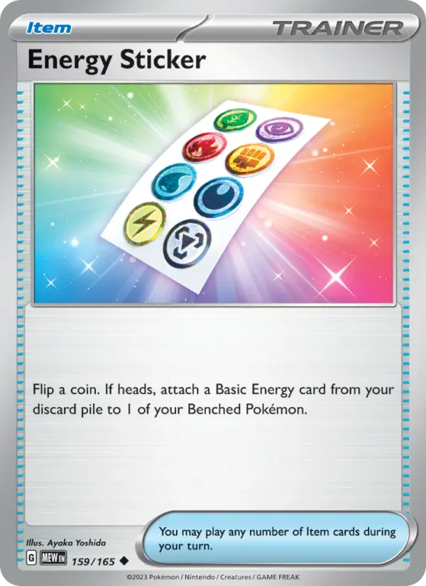 Energy Sticker, Pokémon card