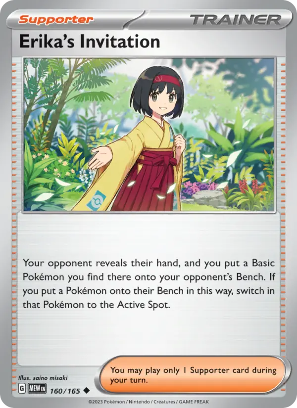 Erika's Invitation, Pokémon card