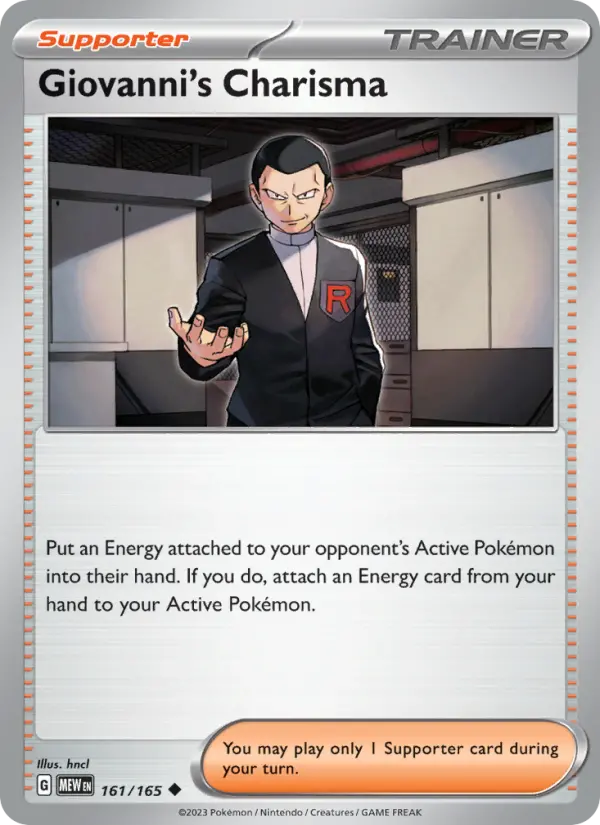 Giovanni's Charisma, Pokémon card