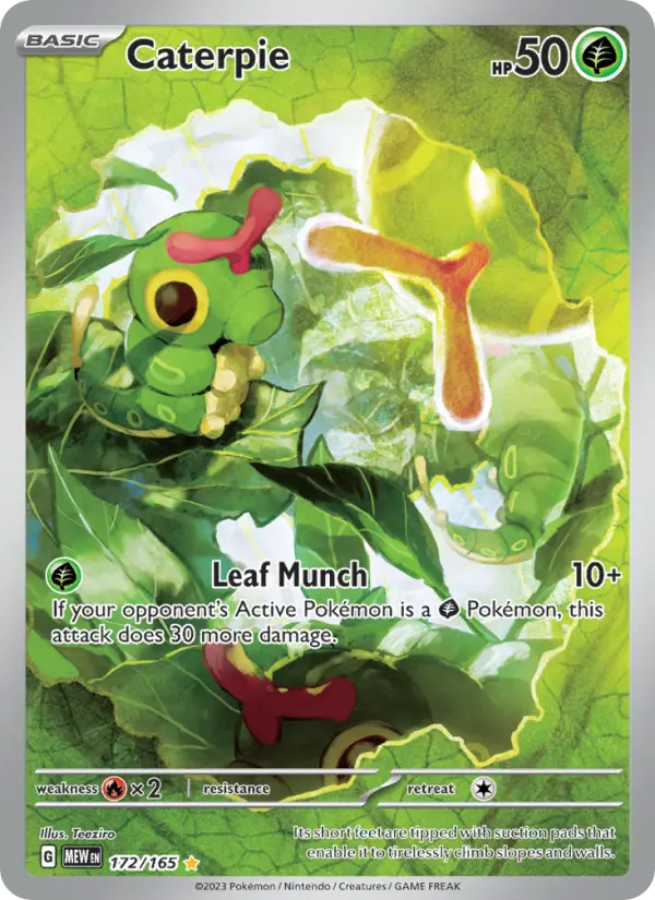 Caterpie, Pokémon card