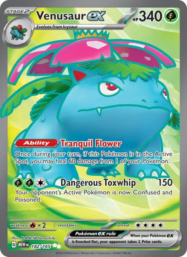 Venusaur ex, Pokémon card