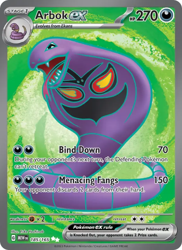Arbok ex, Pokémon card