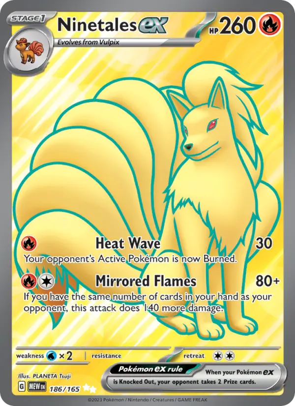 Ninetales ex, Pokémon card