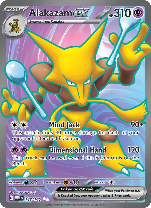 Alakazam ex, Pokémon card