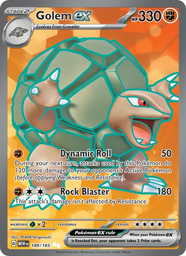 Golem ex, Pokémon card