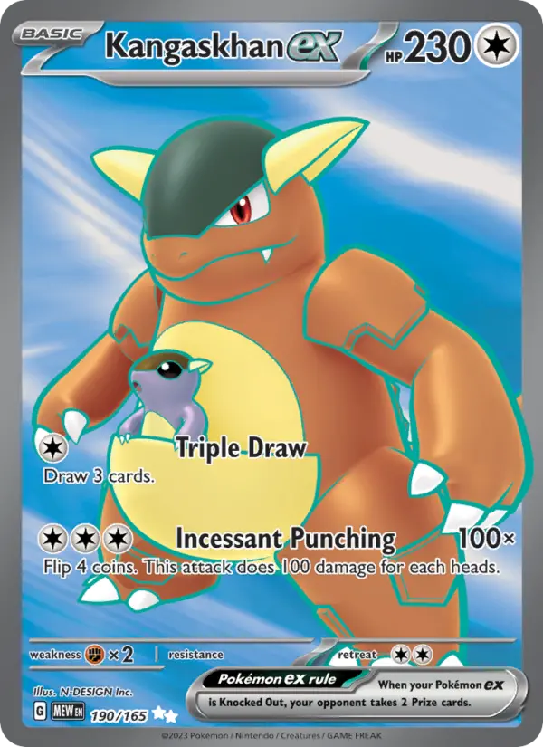 Kangaskhan ex, Pokémon card