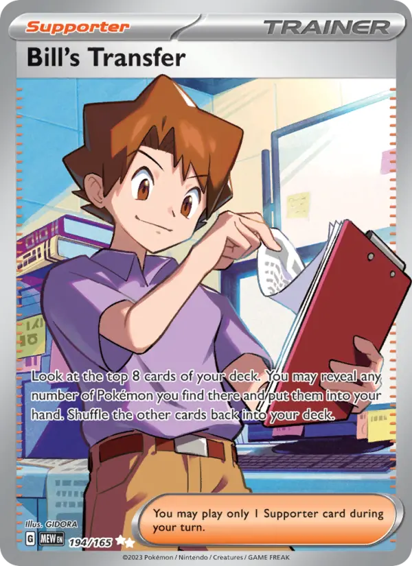 Bill's Transfer, Pokémon card