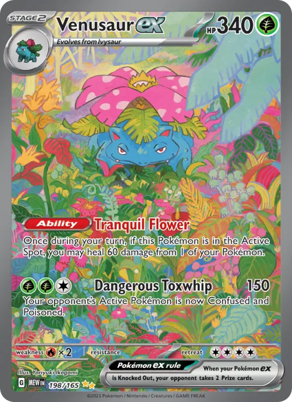 Venusaur ex, Pokémon card