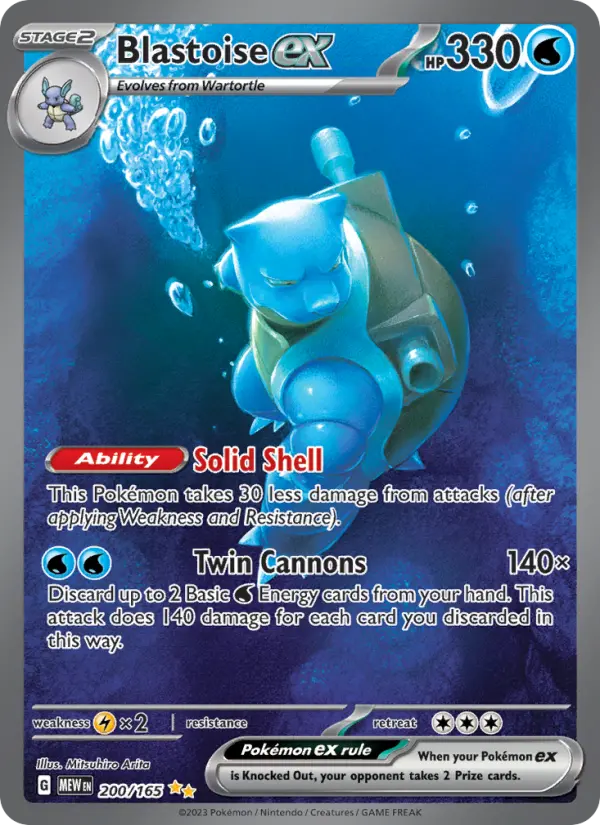 Blastoise ex, Pokémon card