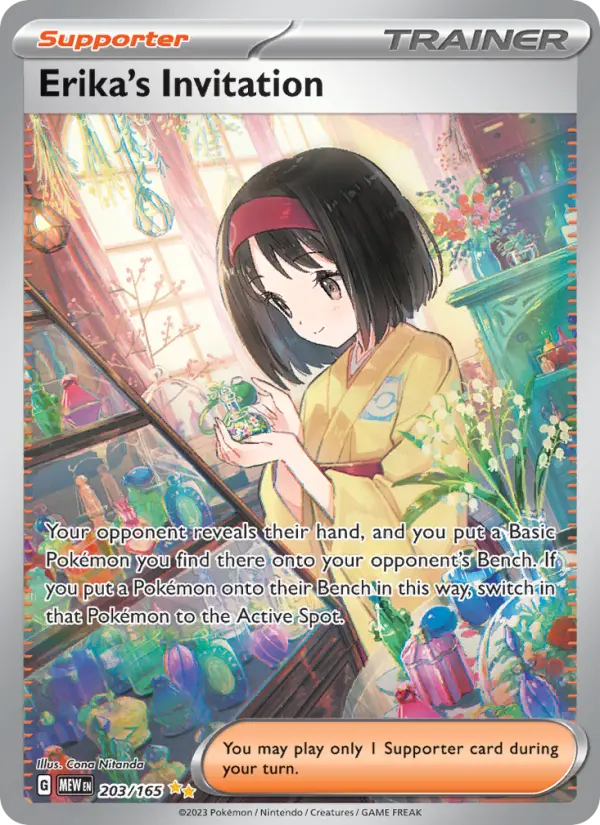 Erika's Invitation, Pokémon card